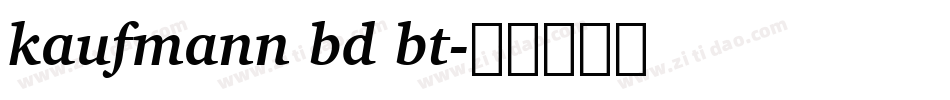 kaufmann bd bt字体转换